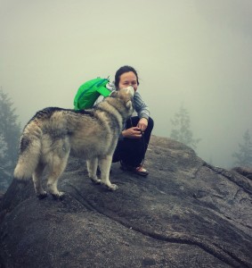 Rocco and I at the top of Quarry Rock.